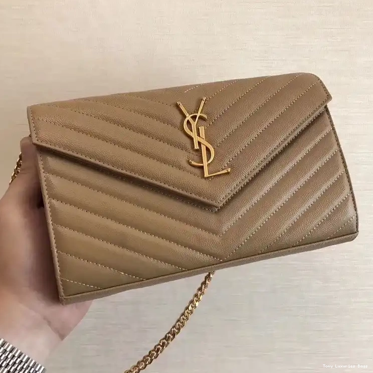 Tony Luxuries MATELASSÉ WALLET YSL CHAIN CASSANDRE 0504